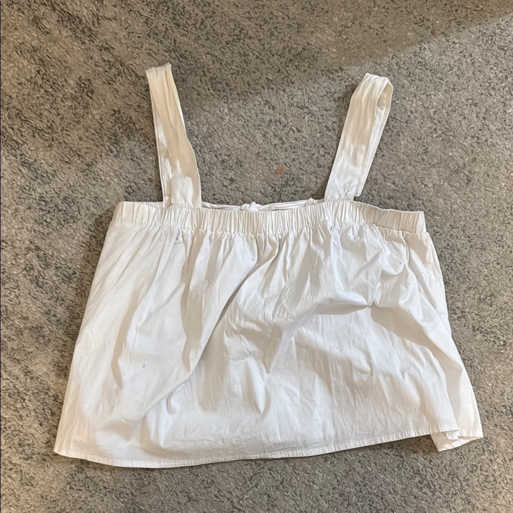 White Sleeveless Babydoll Top